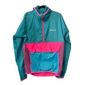 Cotopaxi Teca Jacket Womens L Mens M Multicolor Windbreaker Hoodie Half Zip